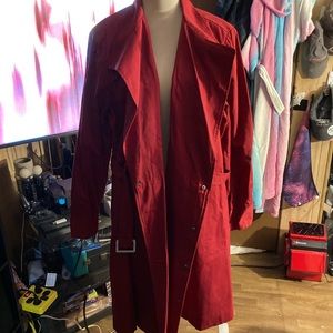 Womens red trench coat
